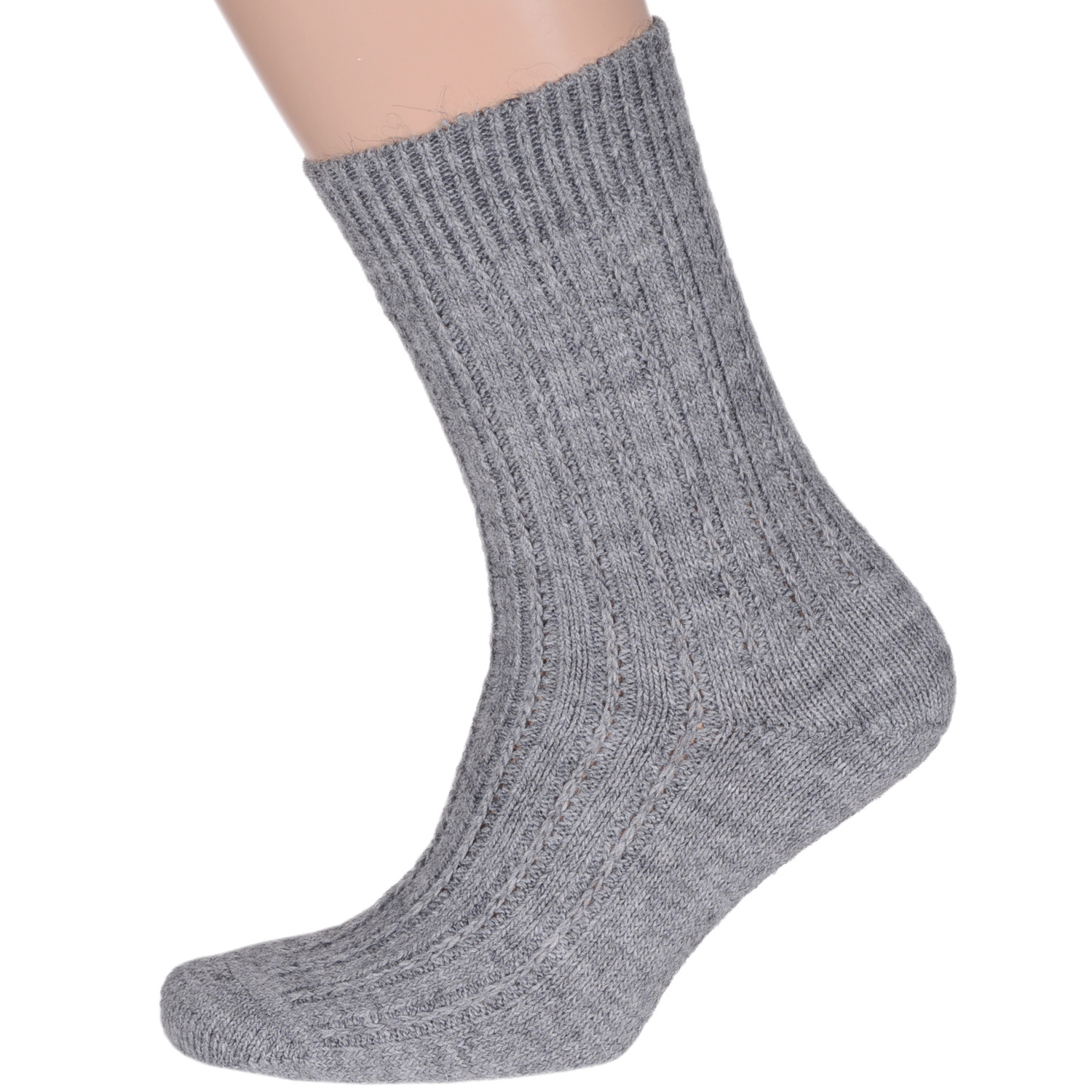 Мужские теплые носки RuSocks (Орудьевский трикотаж) СВЕТЛО-СЕРЫЕ М-590 .