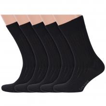 Комплект из 5 пар мужских носков LORENZLine из 100% хлопка ЧЕРНЫЕ