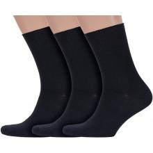 Комплект из 3 пар мужских носков с ослабленной резинкой Красная ветка ЧЕРНЫЕ