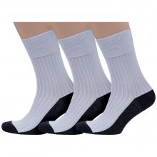Комплект из 3 пар мужских носков MoscowSocksClub nm-530, СЕРЫЕ с черным
