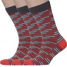 Комплект из 3 пар мужских носков Comfort (Palama) МДЛ-08, КРАСНЫЕ