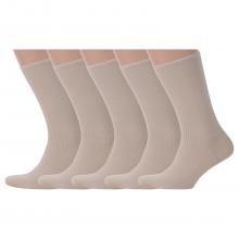 Комплект из 5 пар мужских медицинских носков LORENZLine БЕЖЕВЫЕ