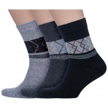 Комплект из 3 пар мужских теплых носков Hobby Line микс 1