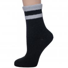 Женские теплые носки Hobby Line ЧЕРНЫЕ с серым
