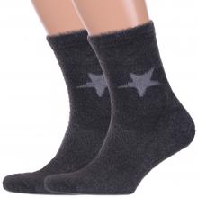 Комплект из 2 пар мужских теплых носков  Пуховые  Hobby Line ТЕМНО-СЕРЫЕ