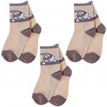 Комплект из 3 пар детских носков PARA socks N1D21, БЕЖЕВЫЕ