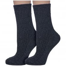 Комплект из 2 пар женских теплых носков Hobby Line 6199-03, ТЕМНО-СЕРЫЕ