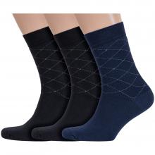 Комплект из 3 пар мужских махровых носков RuSocks (Орудьевский трикотаж) микс 3