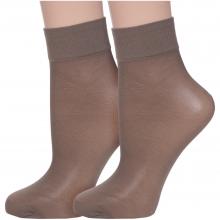 Комплект из 2 пар женских носков Conte Shade, серо-коричневые