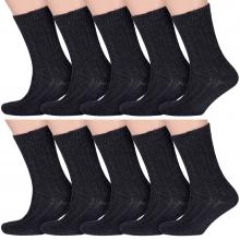 Комплект из 10 пар мужских теплых носков RuSocks (Орудьевский трикотаж) ЧЕРНЫЕ