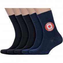 Комплект из 5 пар мужских медицинских носков RuSocks (Орудьевский трикотаж) микс 3
