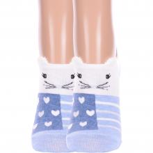 Комплект из 2 пар женских ультракоротких носков Hobby Line ГОЛУБЫЕ
