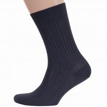 Мужские носки из 100% хлопка RuSocks (Орудьевский трикотаж) рис. 02, ТЕМНО-СЕРЫЕ