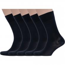 Комплект из 5 пар мужских носков Grinston socks (PINGONS) из мерсеризованного хлопка ЧЕРНЫЕ