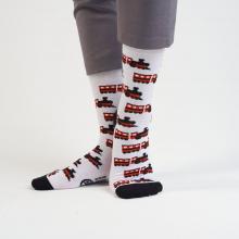 Носки unisex St. Friday Socks  Паровозы на белом 
