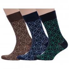 Комплект из 3 пар мужских носков Sergio Di Calze (PINGONS) из мерсеризованного хлопка микс 2