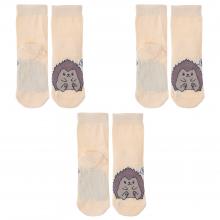 Комплект из 3 пар детских носков Носкофф (АЛСУ) рис. 4941, КРЕМОВЫЕ