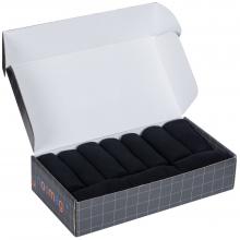 Набор из 10 пар мужских носков Альтаир черные в коробке NosMag