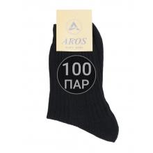 Комплект из 100 пар мужских носков AROS черные
