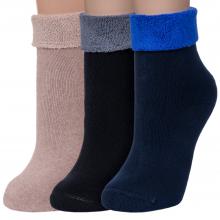 Комплект из 3 пар женских махровых носков RuSocks (Орудьевский трикотаж) микс 6