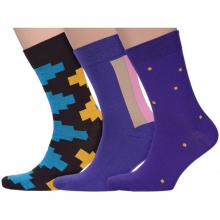 Комплект из 3 пар мужских носков  Нева-Сокс  микс 6