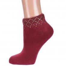 Женские махровые носки Hobby Line БОРДОВЫЕ