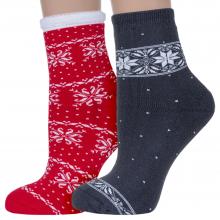 Комплект из 2 пар женских махровых носков Красная ветка микс 10