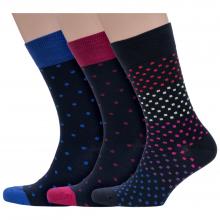 Комплект из 3 пар мужских носков Grinston socks (PINGONS) микс 3