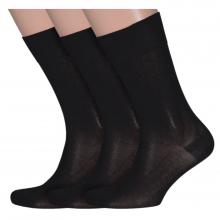 Комплект из 3 пар мужских носков LORENZLine из мерсеризированного хлопка ЧЕРНЫЕ
