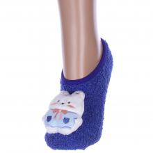 Женские ультракороткие махровые носки Hobby Line СИНИЕ