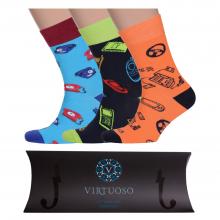 Набор из 3 пар мужских носков от фабрики VIRTUOSO микс 3