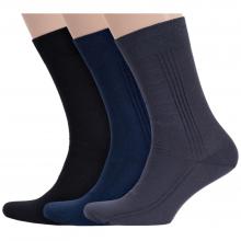 Комплект из 3 пар мужских носков RuSocks (Орудьевский трикотаж) из 100% хлопка рис. 01/02/03, микс 19