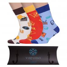 Набор из 3 пар мужских носков от фабрики VIRTUOSO микс 4
