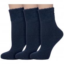 Комплект из 3 пар женских носков  Пуховые  Hobby Line ТЕМНО-СИНИЕ