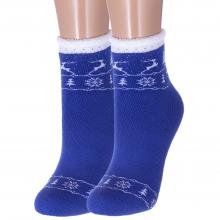 Комплект из 2 пар детских махровых носков  Красная ветка  СИНИЕ