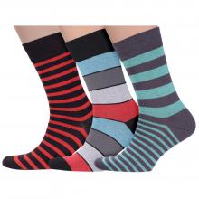 Комплект из 3 пар мужских носков  Нева-Сокс  микс 23