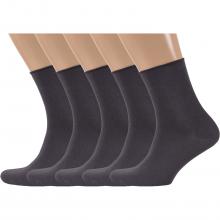 Комплект из 5 пар мужских носков без резинки RuSocks (Орудьевский трикотаж) ТЕМНО-СЕРЫЕ