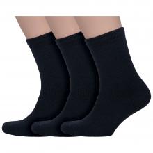 Комплект из 3 пар мужских махровых носков Hobby Line ЧЕРНЫЕ