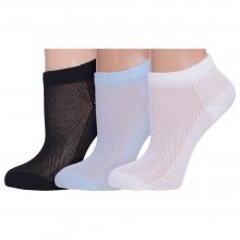 Комплект из 3 пар женских носков Grinston socks (PINGONS) из микромодала микс 2