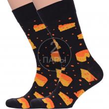 Комплект из 2 пар мужских носков PARA socks ЧЕРНЫЕ