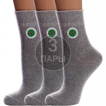 Комплект из 3 пар женских носков с ослабленной резинкой PARA socks СЕРЫЕ МЕЛАНЖ