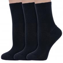 Комплект из 3 пар женских медицинских носков Dr. Feet (PINGONS) из 100% хлопка ЧЕРНЫЕ