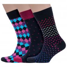 Комплект из 3 пар мужских носков Grinston socks (PINGONS) микс 5