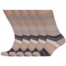 Комплект из 5 пар мужских носков ХОХ БЕЖЕВЫЕ