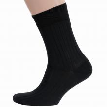 Мужские носки из 100% хлопка RuSocks (Орудьевский трикотаж) рис. 01, ЧЕРНЫЕ