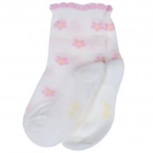 Детские носки RuSocks (Орудьевский трикотаж) Ecru, СВЕТЛО-КРЕМОВЫЕ с цветами