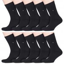 Комплект из 10 пар мужских махровых носков RuSocks (Орудьевский трикотаж) ЧЕРНЫЕ