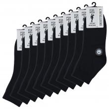 Комплект из 10 пар мужских укороченных носков RuSocks (Орудьевский трикотаж) ЧЕРНЫЕ