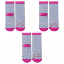 Комплект из 3 пар детских махровых носков Альтаир СВЕТЛО-СЕРЫЕ