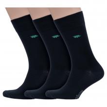 Комплект из 3 пар мужских бамбуковых носков  Grinston socks (PINGONS) ЧЕРНЫЕ